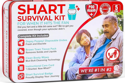 Funny Shart Survival Kit by Witty Yeti. Ultimate Poop Prank Gag Gift Set
