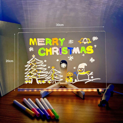 🎅Surprise price:🎄LED Erasable DIY Acrylic Transparent Message Board🎁