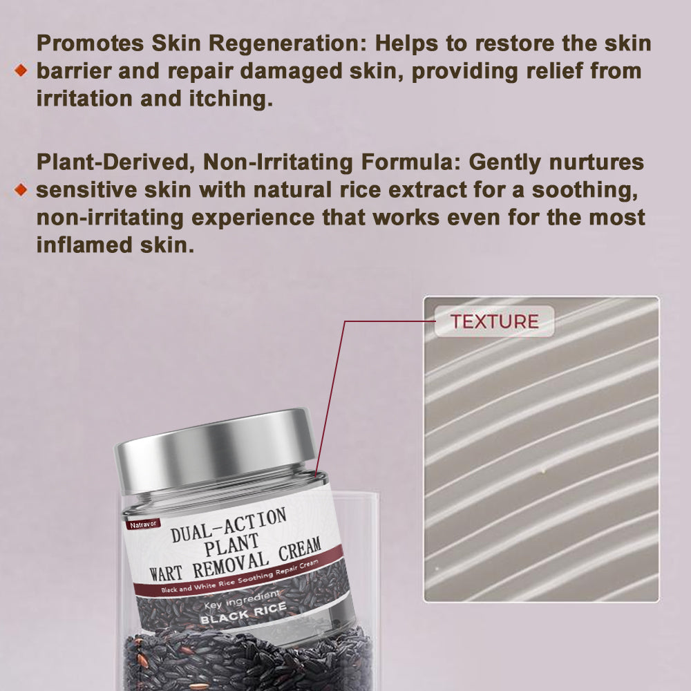 Natravor® Black Rice Skin Repair Essence Cream ⚕️ FDA Certified (Removes warts and skin growths, improves keratin buildup and seborrheic dermatitis, follicular keratosis, age spots, and bruising)