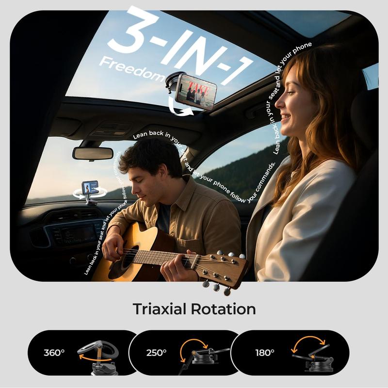 💎Newly Designed and Available Now - 360° Vacuum Car Phone Holder