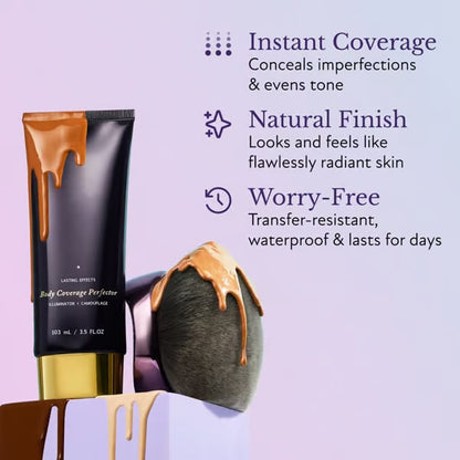 Natravor™ Body Coverage Perfector, All Over Complexion Perfecto, Waterproof and Sweatproof Leg Concealer, Cream Texture Conceals Blemishes, Evens Out Skin Tone,natural radiance