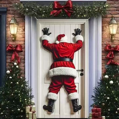 🎄Golden Christmas Bells & Wreath Door Cover - 35.4" x 70.8"