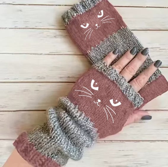 🔥Last Day 49% OFF -🐱Knitted Fingerless Gloves🧶