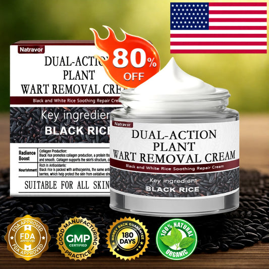 Natravor® Black Rice Skin Repair Essence Cream ⚕️ FDA Certified (Removes warts and skin growths, improves keratin buildup and seborrheic dermatitis, follicular keratosis, age spots, and bruising)